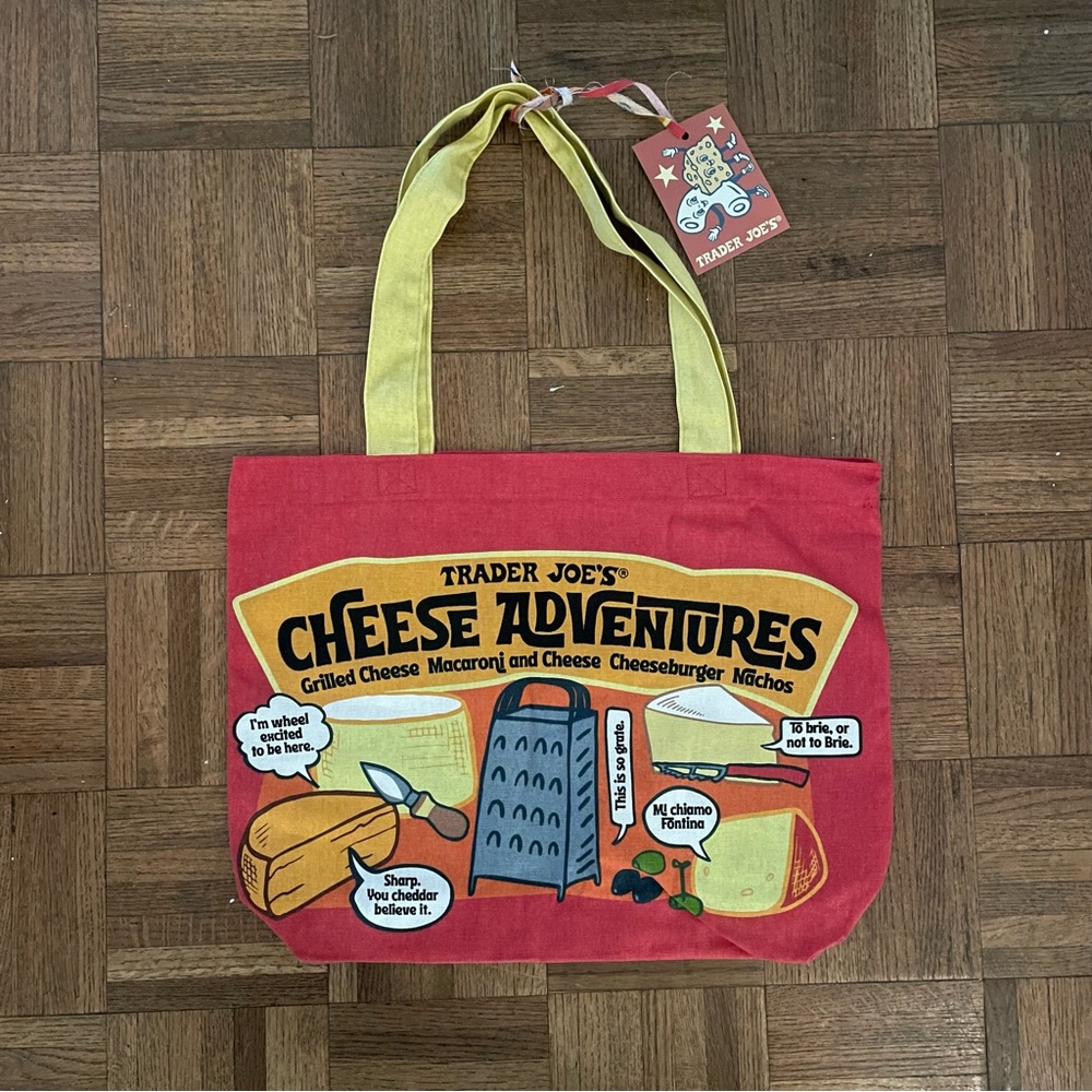 New Trader Joe’s Cheese Adventures shopping bag / tote bag 100% cotton
